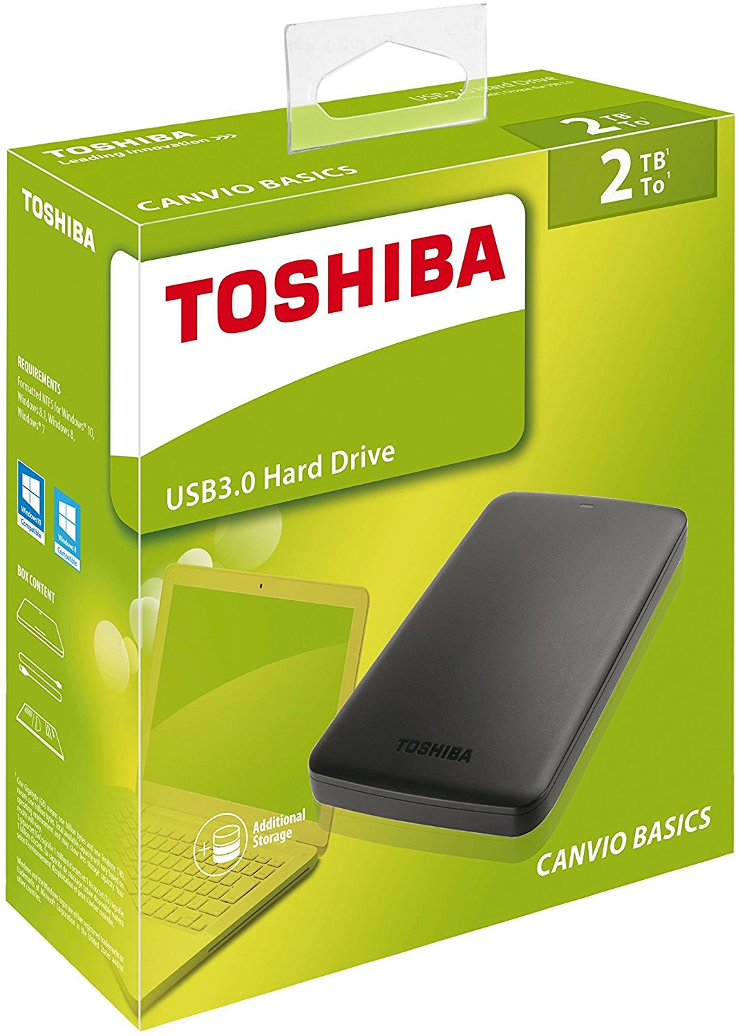 DISCO DURO EXTERNO 2 TB TOSHIBA Canvio Basics USB 3.0