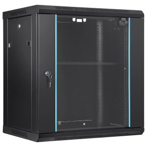 RACK DE PARED CERRADO FIJO 12U CON PUERTA DE VIDRIO STC STC-R-WMC-6060-12U