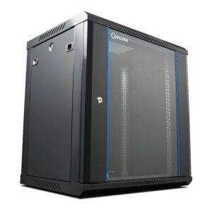 RACK DE PARED CERRADO FIJO 18U 600X450X901MM CON PUERTA DE VIDRIO ONLINK (OL-WS6418)