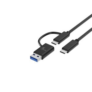 XTECH ADAPTADOR 2 EN 1 USB- C A USB- C CON DONGLE USB- A 2.0 30AWG + 20AWG (XTC-532)