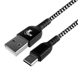 XTECH CABLE TRENZADO CON CONECTOR TIPO C MACHO A USB 2.0A MACHO (XTC-511)