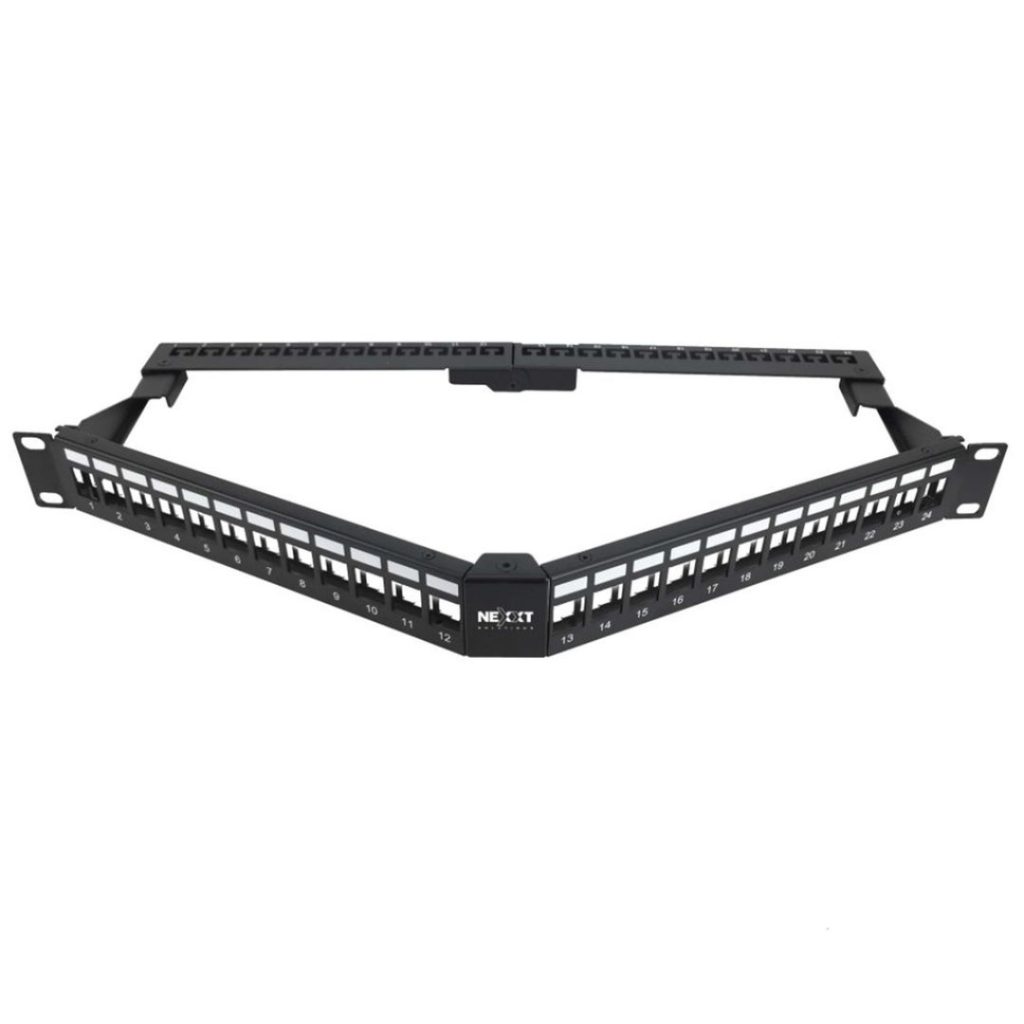 NEXXT PATCH PANEL MODULAR ANGULAR 24P 1U (PCGPSMO1U24ANBK) (AW192NXT12 ...