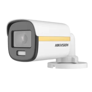 HIKVISION CAMARA  BULLET METALICA TURBO HD 2MP 1080P IP67, COLOR 24/7, LUZ BLANCA 20M, MICROFONO DS-2CE10DF3T-FS