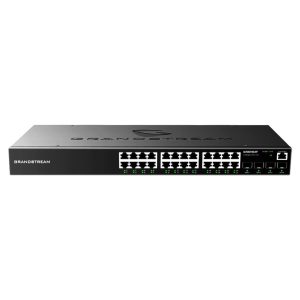 GRANDSTREAM SWITCH GIGABIT ADMINISTRABLE 24 PUERTOS 10/100/1000 MBPS + 4 PUERTOS SFP UPLINK, COMPATIBLE CON GWN CLOUD GWN7803