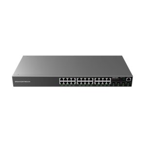 GRANDSTREAM SWITCH POE+ GIGABIT ADMINISTRABLE 24 PUERTOS POE GIGABIT + 4 PUERTOS SFP UPLINK, HASTA 360W, COMPATIBLE CON GWN CLOUD GWN7803P