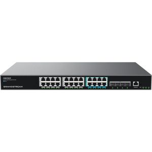 GRANDSTREAM SWITCH ADMINISTRABLE 24 PUERTOS GIGABIT ETHERNET POE (16X 1G, 8X 2.5G) Y 4 SFP+ 10G GWN7822P