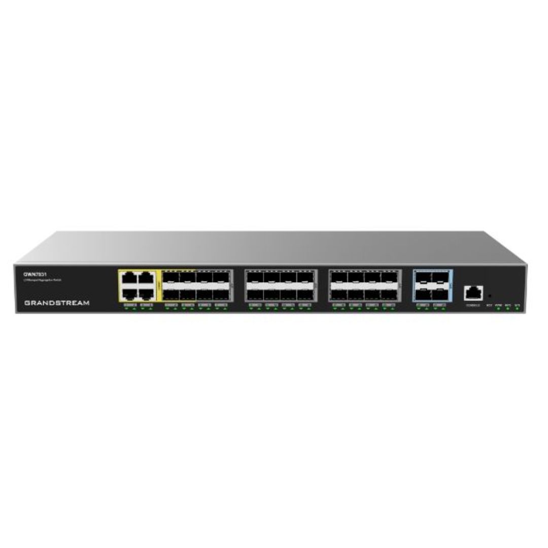 GRANDSTREAM SWITCH ADMINISTRABLE 4 PUERTOS COMBO GIGABIT, 24 PUERTOS 1G SFP Y 4 PUERTOS 10G SFP+ GWN7831