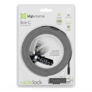KLIPXTREME GUAYA DE SEGURIDAD CON COMBINACION PARA LAPTOP BARRA KASTANDARD Y BARRA T 6.5ft  (KSD-360)