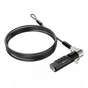 KLIPXTREME GUAYA DE SEGURIDAD CON COMBINACION PARA LAPTOP BARRA KASTANDARD Y BARRA T 6.5ft  (KSD-360)