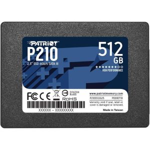SSD PATRIOT 512GB/ 2.5″/ SATA 3/ P210/ 520MB/s 430MB/s P210S512G25