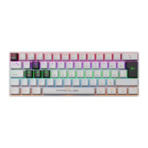 PRIMUS TECLADO BALLISTA 61T ALAMBRICO MECANICO CON ILUMINACION BLANCO CON SWITCH ROJO ESPAÑO (PKS-060W-S)