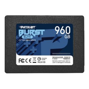 PATRIOT SSD 960GB/ 2.5″/ SATA 3/ BURST ELITE/ 540MB/s R-500MB/s PBE960GS25SSSDR