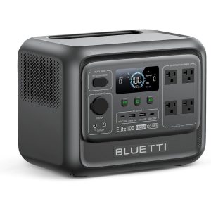 BLUETTI ELITE100 V2 ESTACIÓN DE CARGA PORTÁTIL (2025 NUEVA), BATERÍA DE RESPALDO LIFEPO4 DE 1024WH CON 4 TOMAS DE CA DE 1800W (3600W PICO) PR100V2