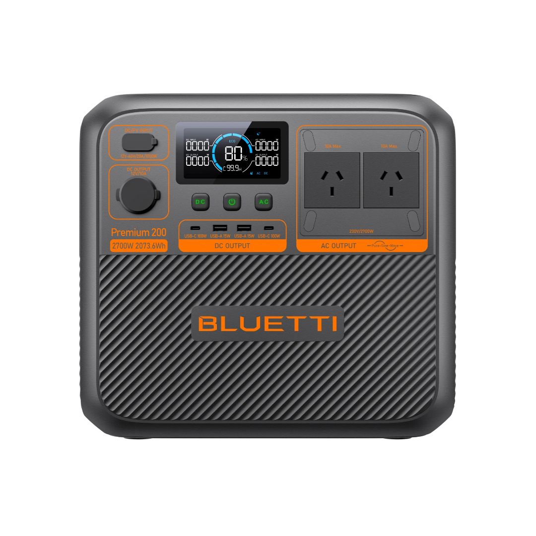 BLUETTI PREMIUM 200 V2 ESTACIÓN DE CARGA PORTÁTIL , GENERADOR SOLAR DE 2073 WH CON SALIDAS DE CA DE 2600 W (PICO DE 3900 W) P-PR200V2