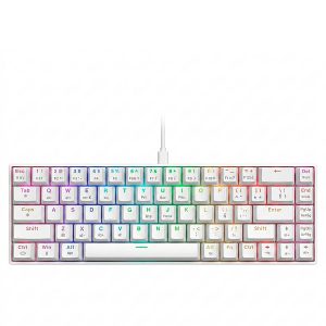 TECLADO ACER GAMING NITRO OKR252 TRI-MODO/ MECANICO/ INALAMBRICO-BT-USB C/ RGB/ ESPAÑOL/ RECARGABLE/ BLANCO