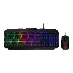 COMBO TECLADO MOUSE MSI GAMING FORGE GK100/ 6400DPI/ 7 BOTONES/ ESPAÑOL/ USB/ RGB/ NEGRO