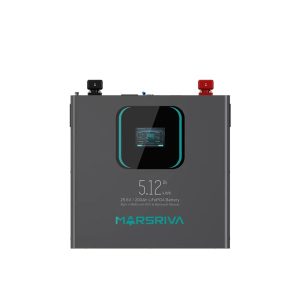 MARSRIVA BATERÍA DE FOSFATO DE HIERRO Y LITIO LIFEPO4 (GRADO A) 5,12 kWh (25,6 V / 200 Ah) MR-LFP24-200-WMT