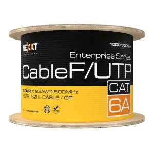 NEXXT BOBINA DE CABLE ENTERPRISE F/UTP CAT.6A 4 PARES 23AWG LSZH GRIS 100% COBRE (NAB-UTP6AFGR)